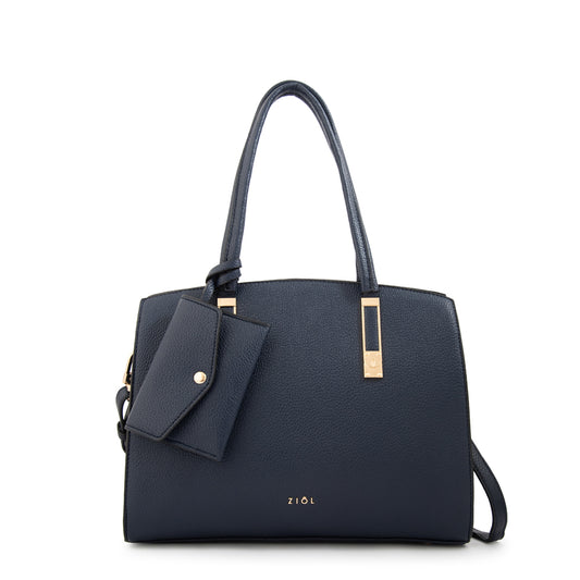 Cartera tote yanina azul oscuro