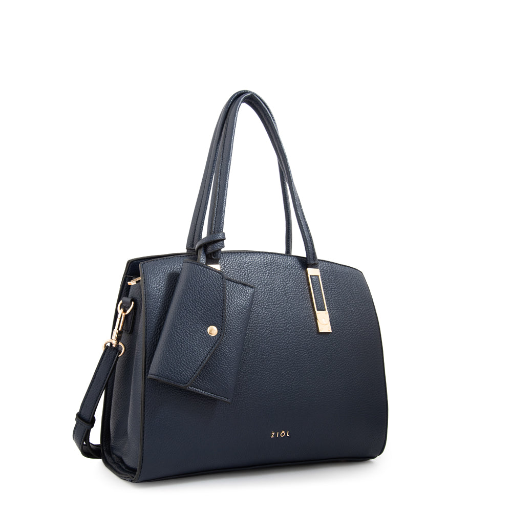 Cartera tote yanina azul oscuro