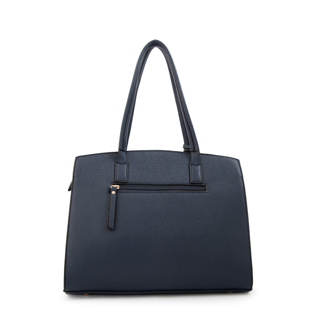 Cartera tote yanina azul oscuro