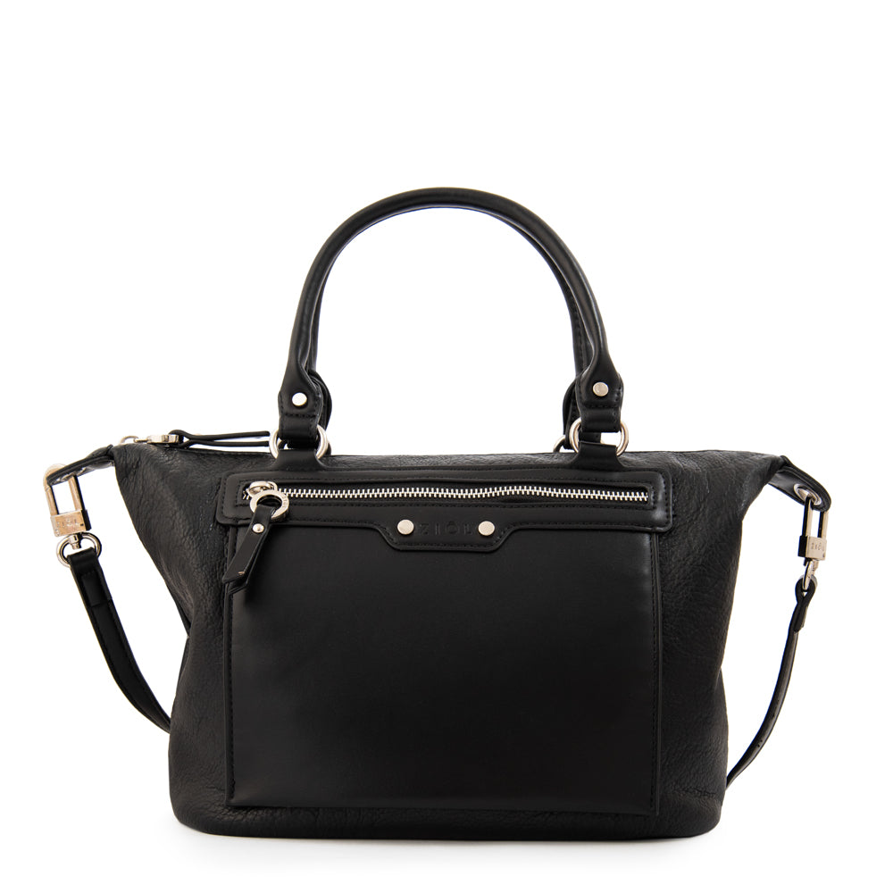 Cartera tote fanny mediana negro especial