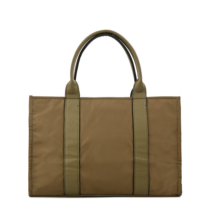 Cartera tote porta notebook olga grande verde oliva