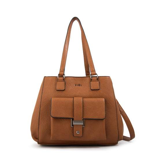 Cartera tote serafina mediana café medio