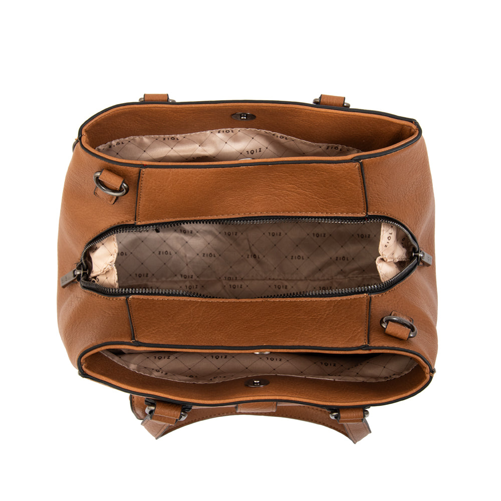 Cartera tote serafina mediana café medio