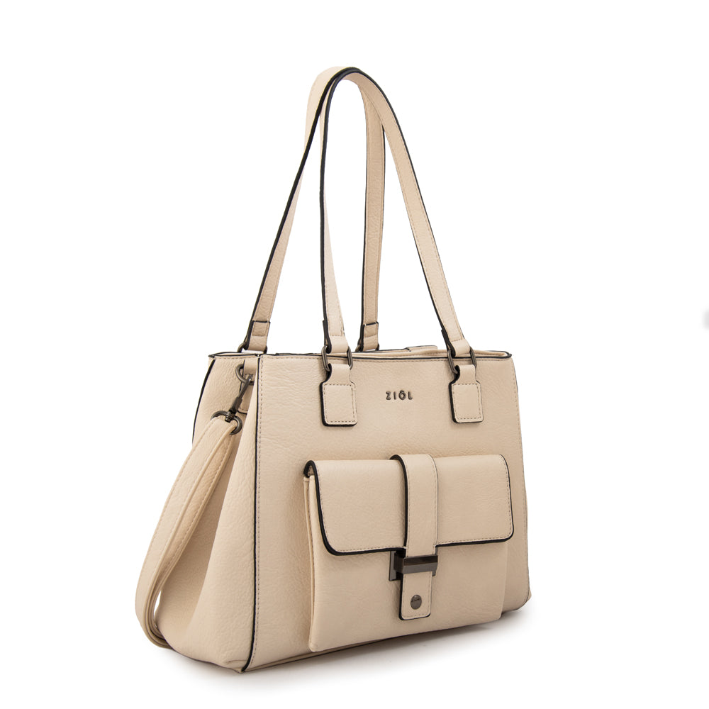 Cartera tote serafina mediana blanco crudo