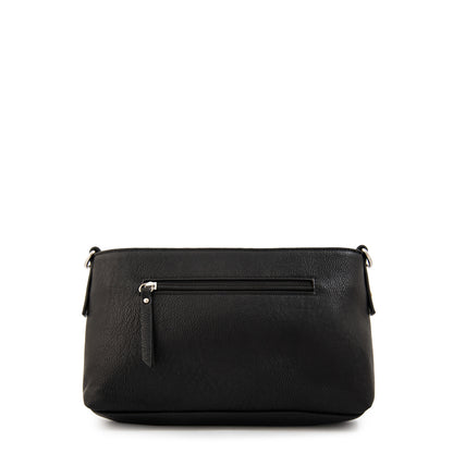 Cartera Bandolera alisa pequeña negro
