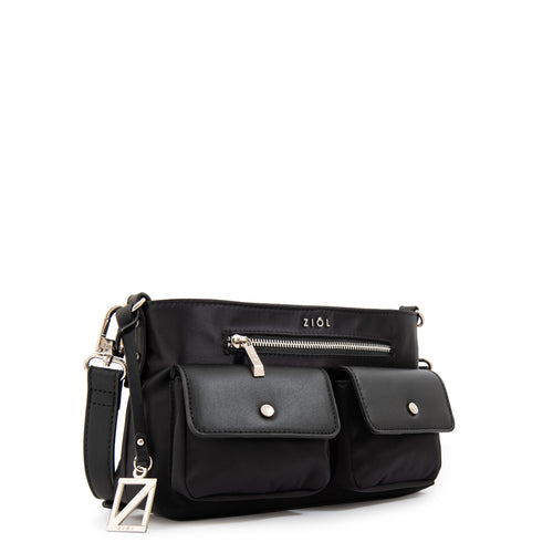 Cartera bandolera alisa pequeña negro especial