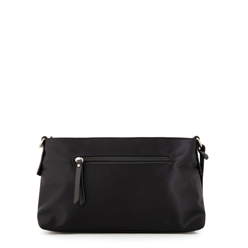 Cartera bandolera alisa pequeña negro especial