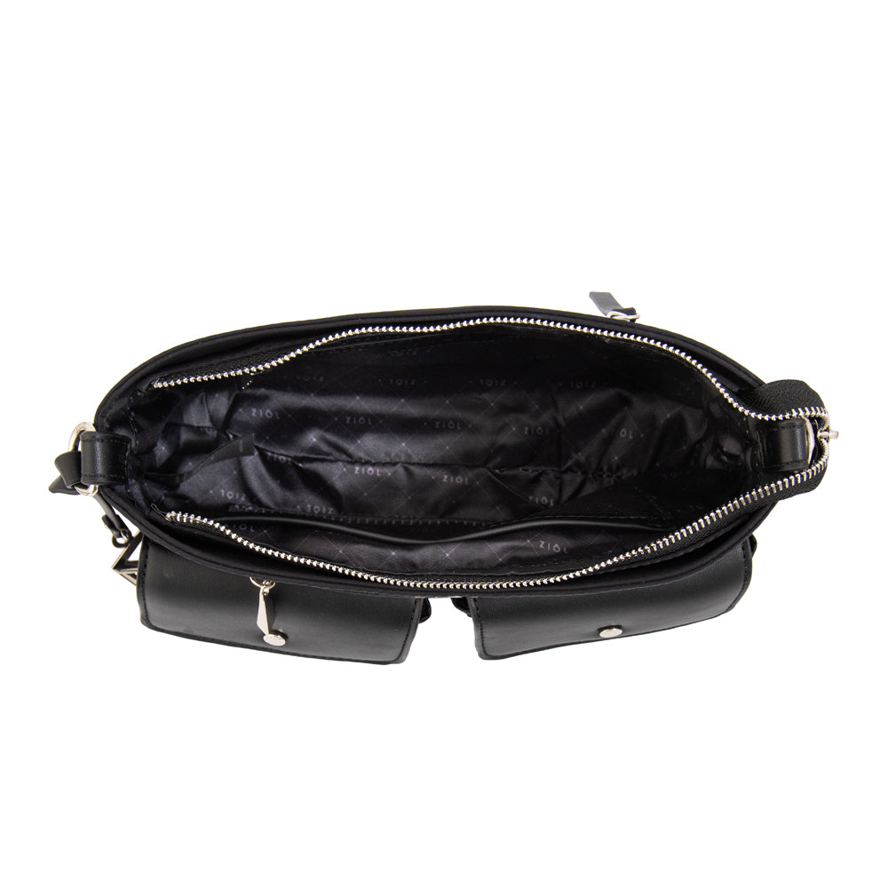Cartera bandolera alisa pequeña negro especial