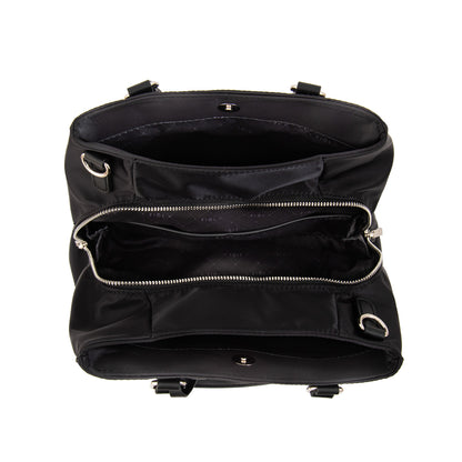 Cartera tote alisa mediana negro especial