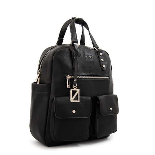Mochila alisa mediana negro