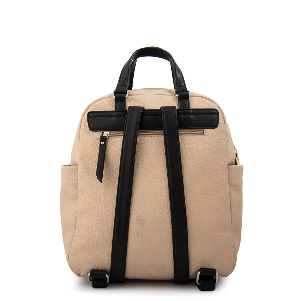Mochila alisa mediana beige