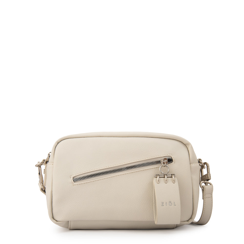 Cartera Bandolera vonetta mediana blanco crudo