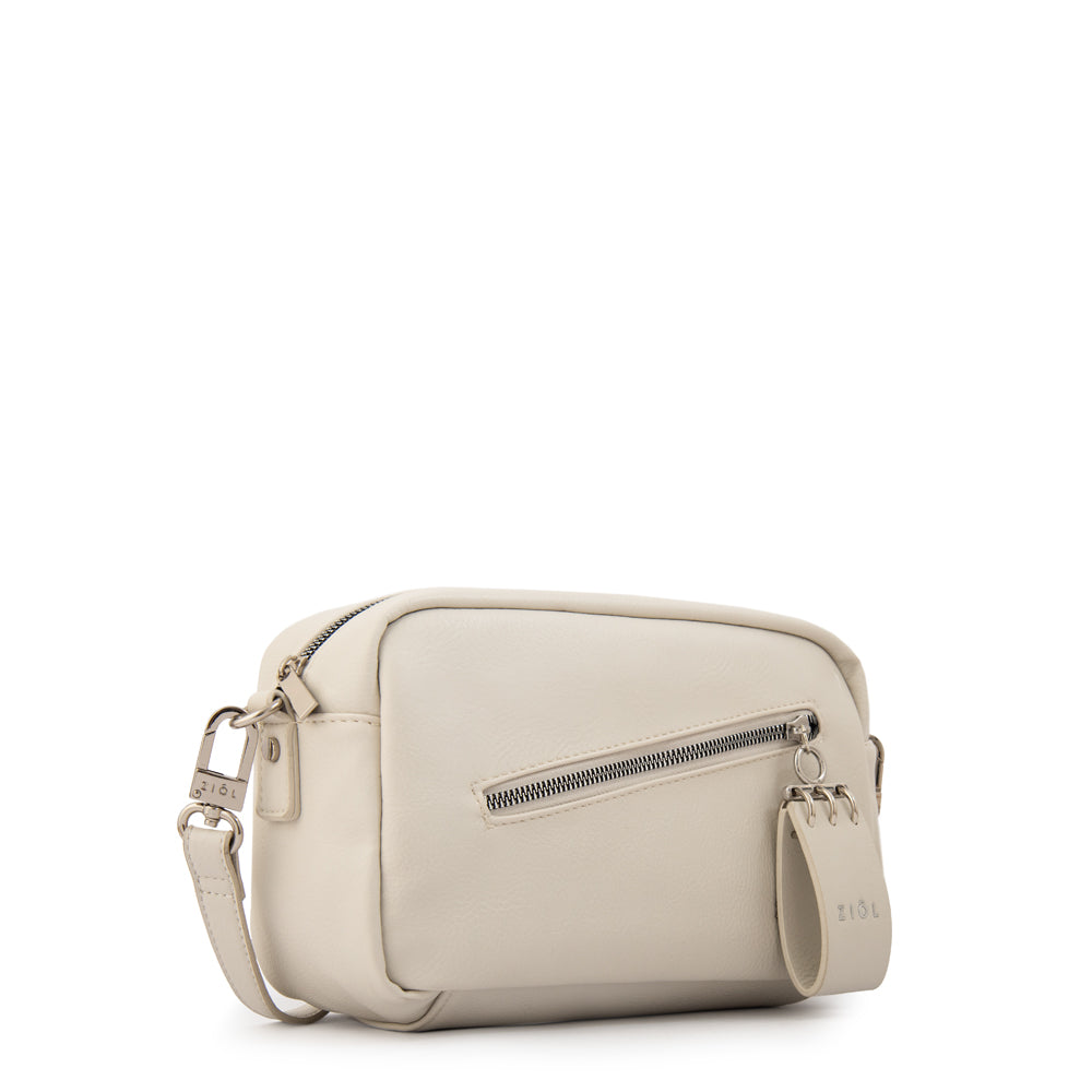 Cartera Bandolera vonetta mediana blanco crudo