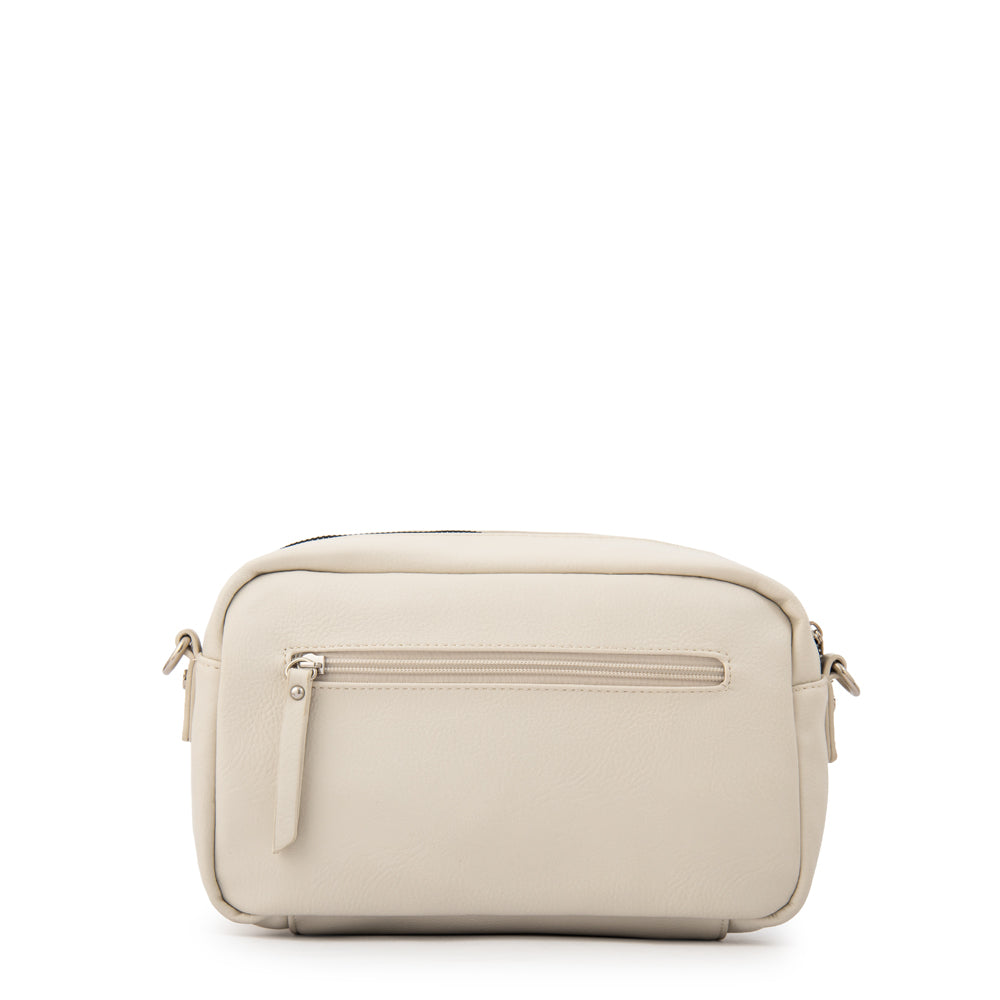 Cartera Bandolera vonetta mediana blanco crudo