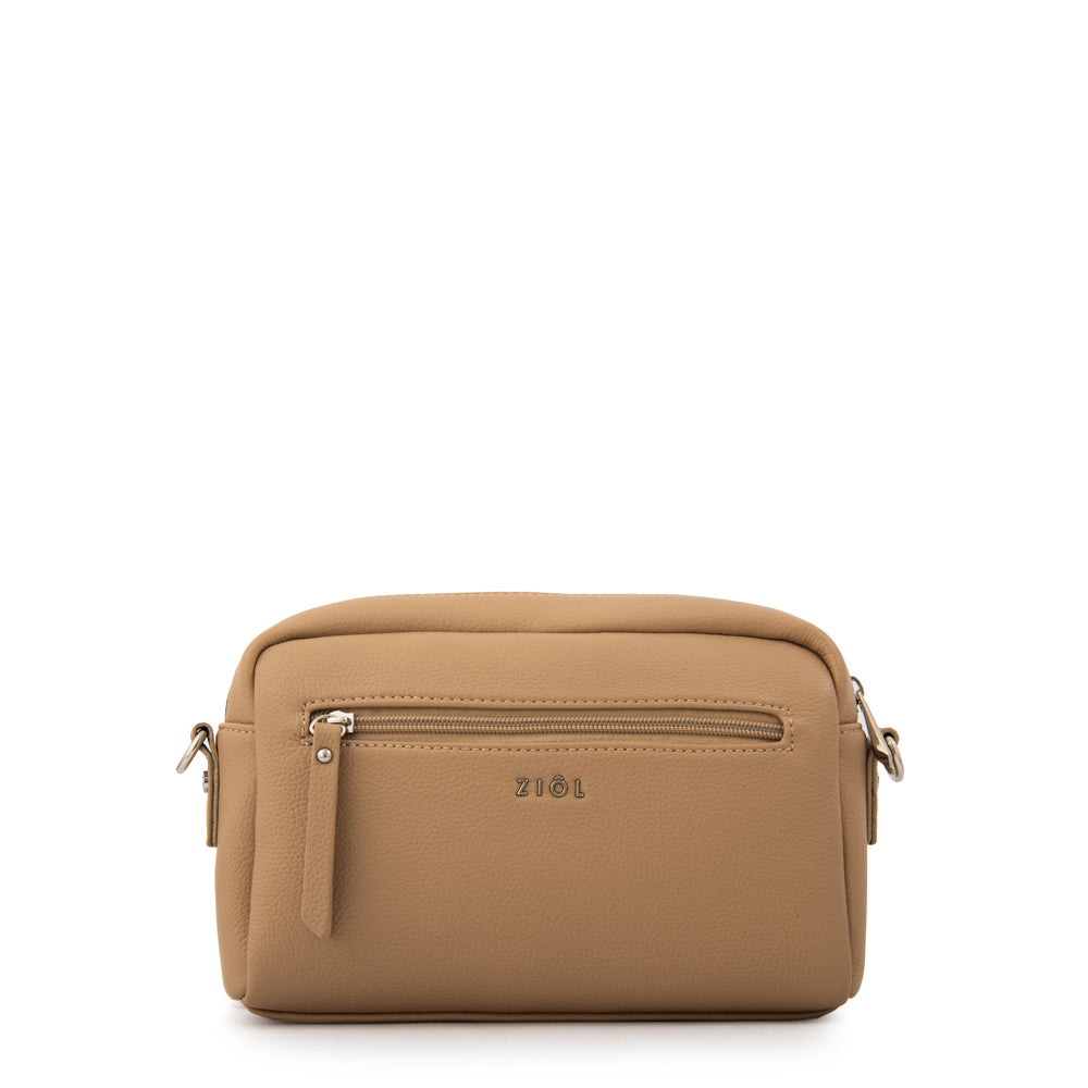 Cartera bandolera javiera mediana taupe