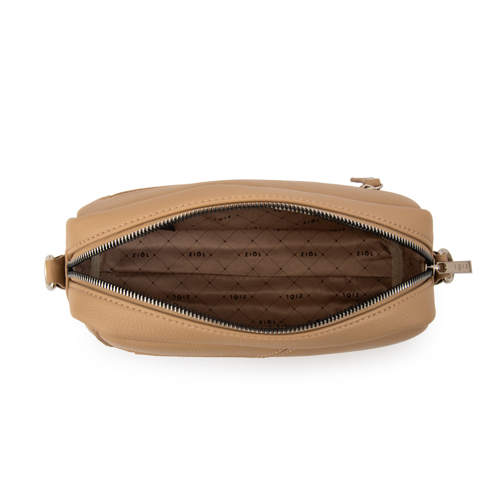 Cartera bandolera javiera mediana taupe