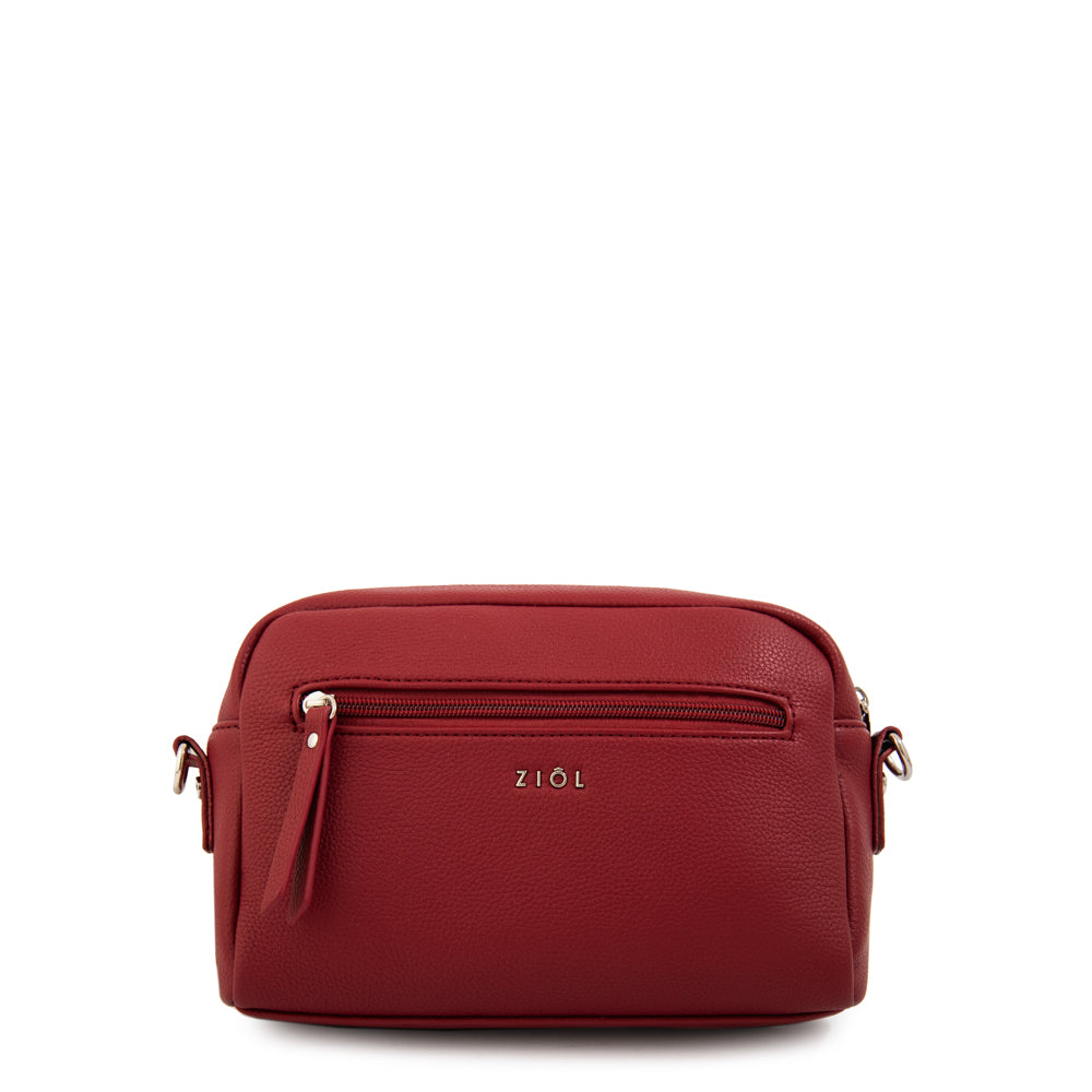 Cartera bandolera javiera mediana rojo