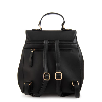 Mochila con tapa carmina mediana negro