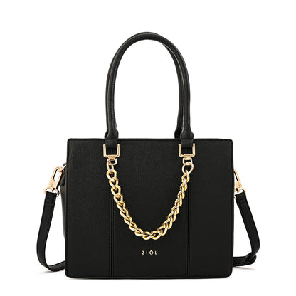 Cartera tote cala mediana negro