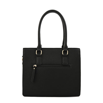 Cartera tote cala mediana negro