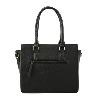 Cartera tote cala mediana negro especial