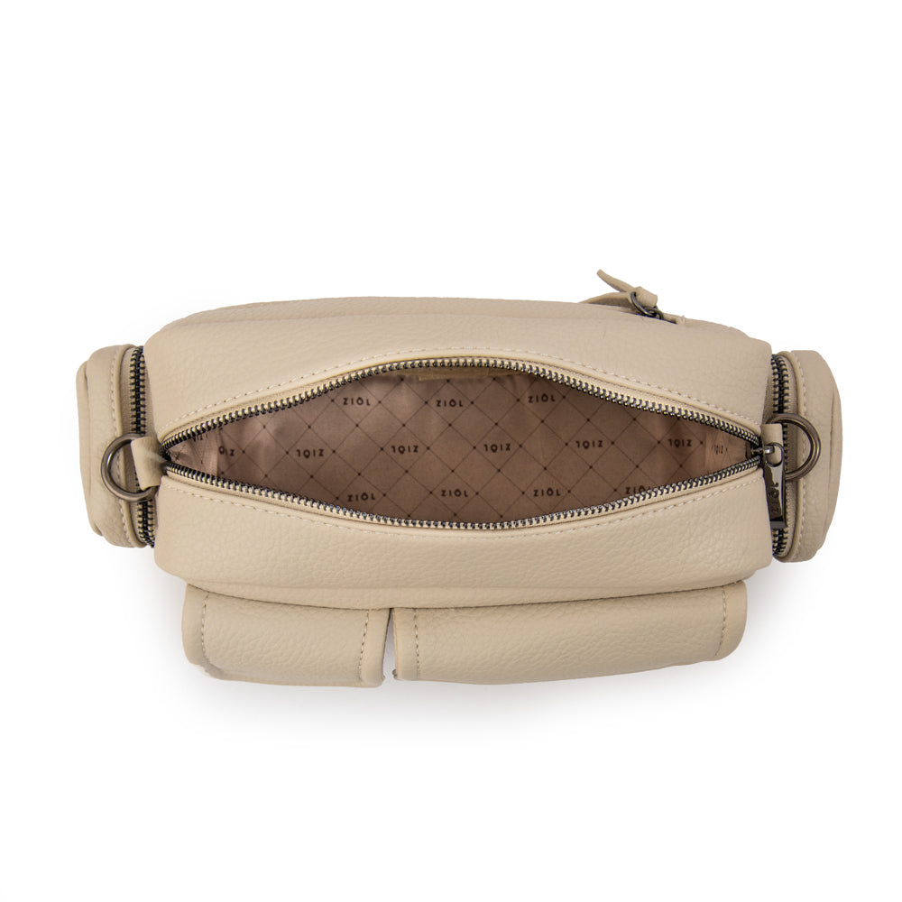 Cartera bandolera blair mediana blanco crudo