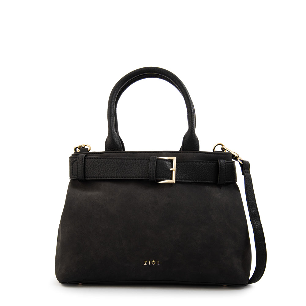 Cartera tote marina mediana negro