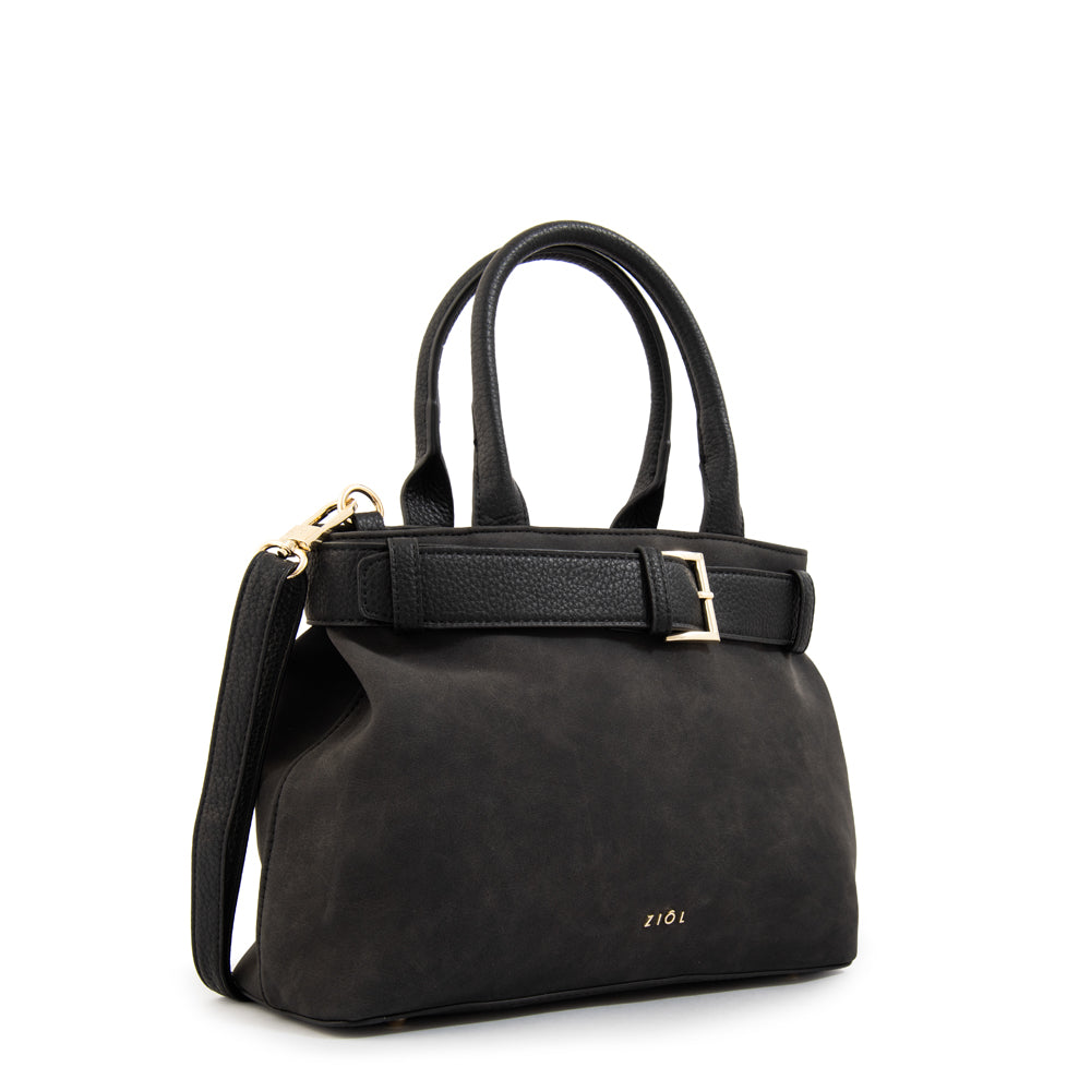Cartera tote marina mediana negro