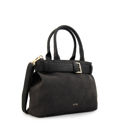 Cartera tote marina mediana negro