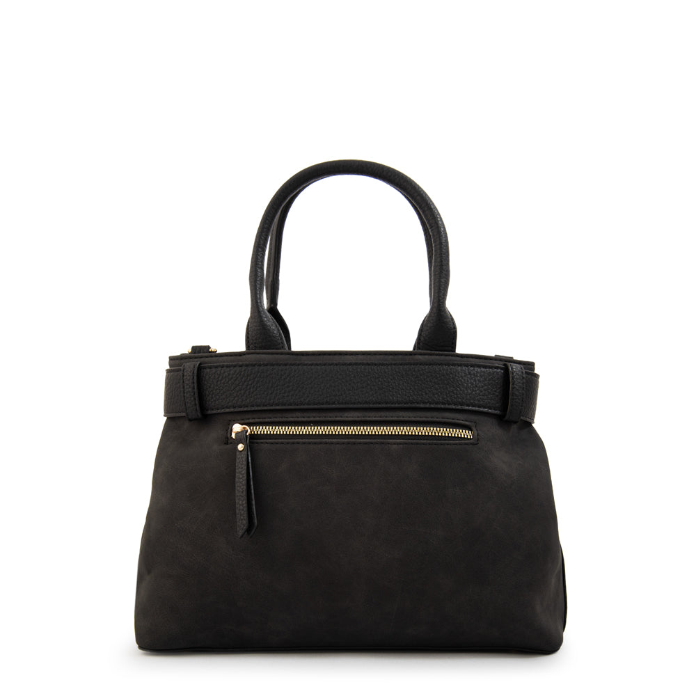 Cartera tote marina mediana negro