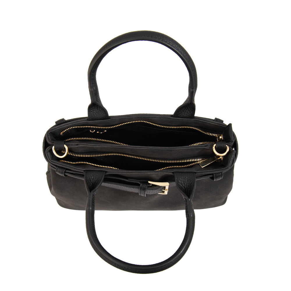 Cartera tote marina mediana negro