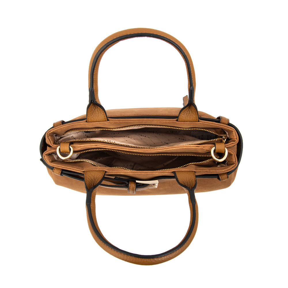 Cartera tote marina mediana café