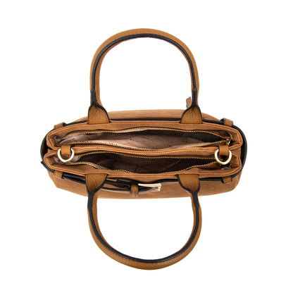 Cartera tote marina mediana café