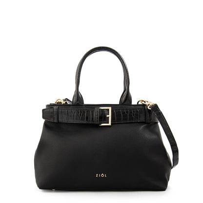 Cartera tote marina mediana negro