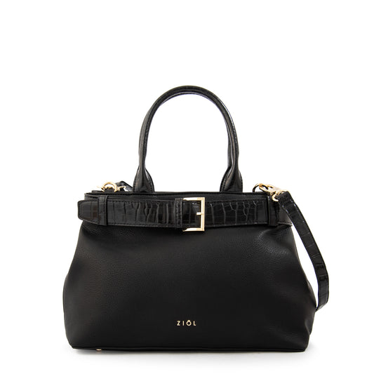 Cartera tote marina mediana negro