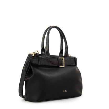 Cartera tote marina mediana negro