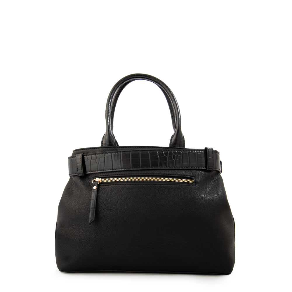 Cartera tote marina mediana negro