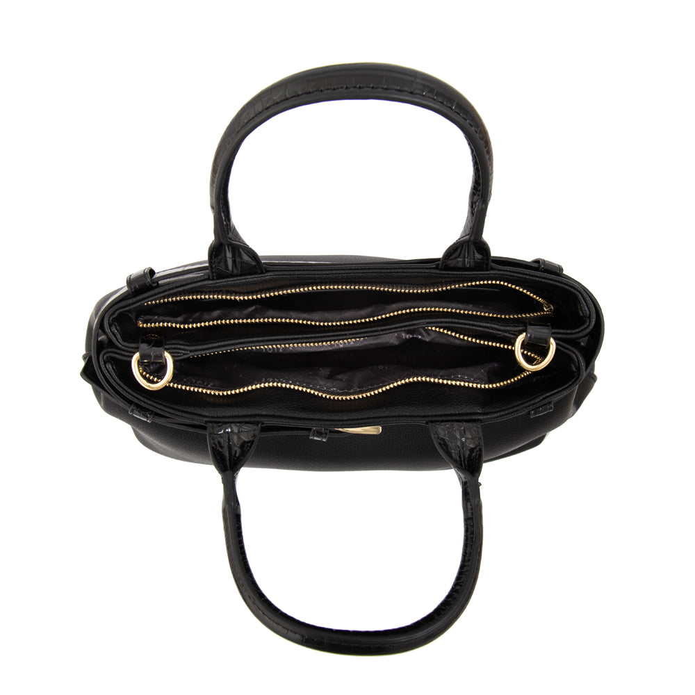 Cartera tote marina mediana negro