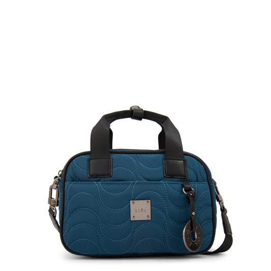Cartera bandolera abigail mediana petroleo oscuro