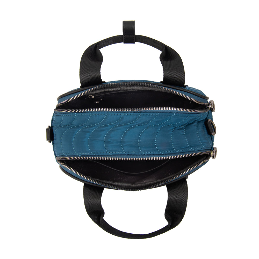 Cartera bandolera abigail mediana petroleo oscuro