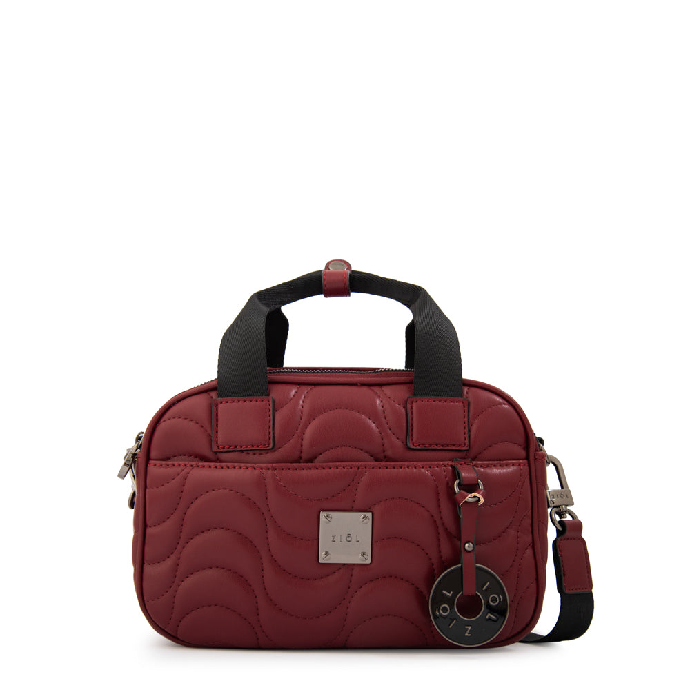 Cartera bandolera abigail mediana burdeo