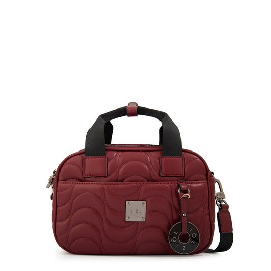 Cartera bandolera abigail mediana burdeo