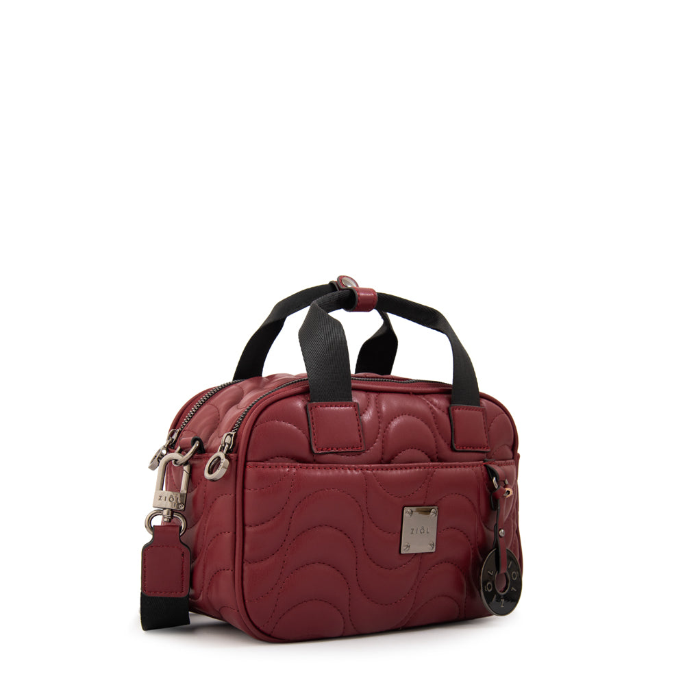 Cartera bandolera abigail mediana burdeo