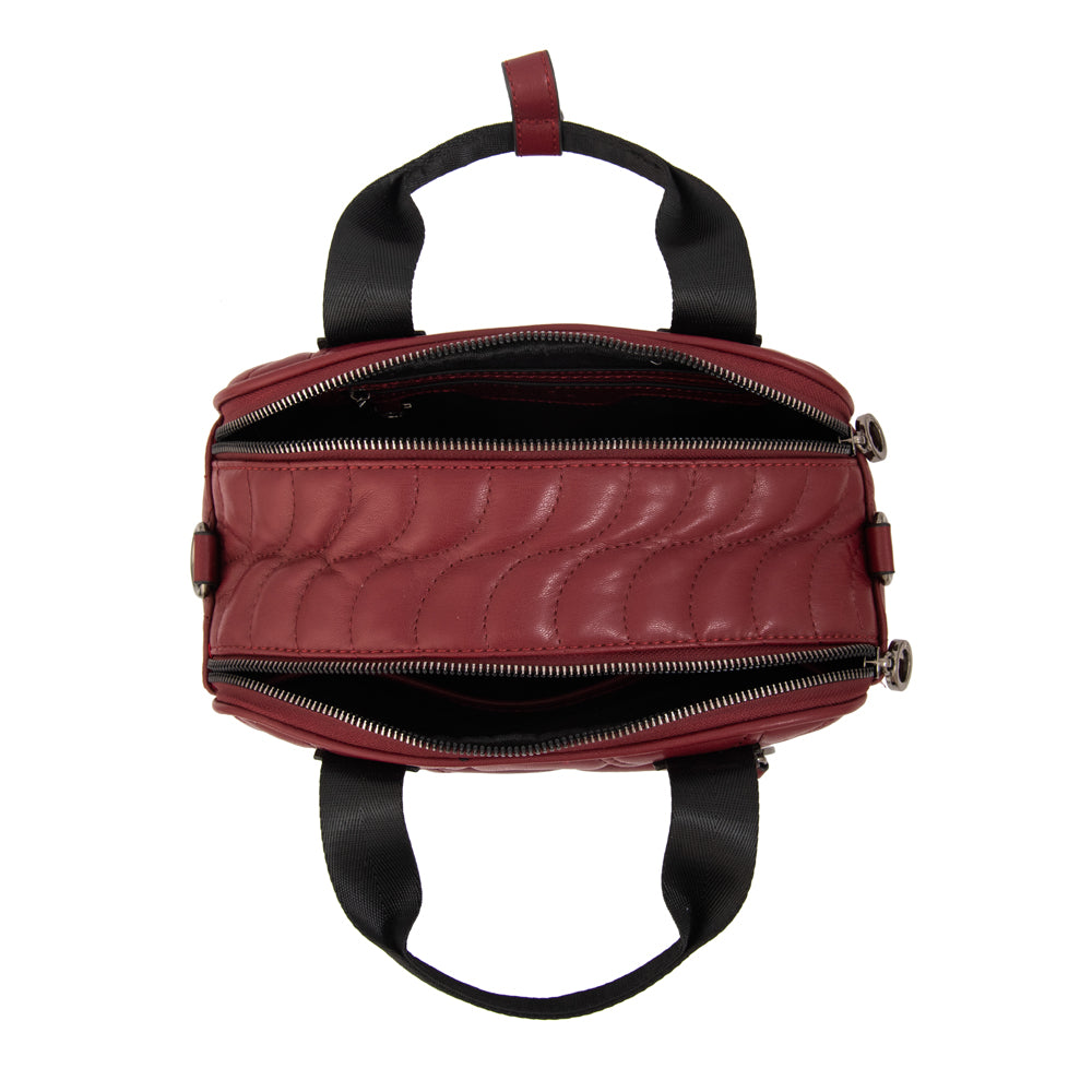 Cartera bandolera abigail mediana burdeo
