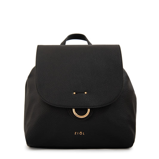 Mochila con tapa anastasia mediana negro