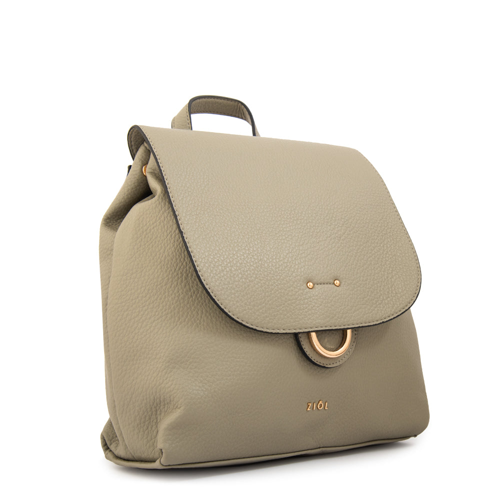 Mochila con tapa anastasia mediana gris oscuro
