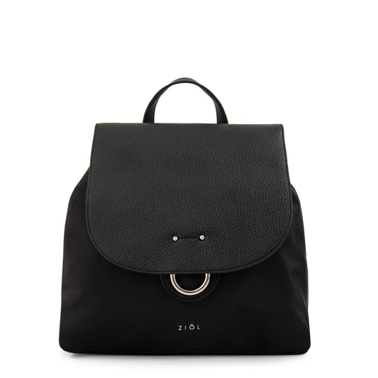 Mochila con tapa anastasia mediana negro