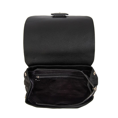 Mochila con tapa anastasia mediana negro