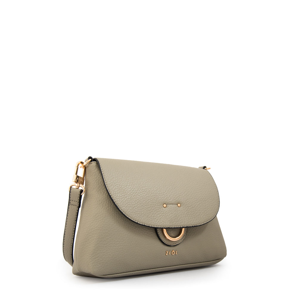 Cartera bandolera anastasia mediana gris oscuro
