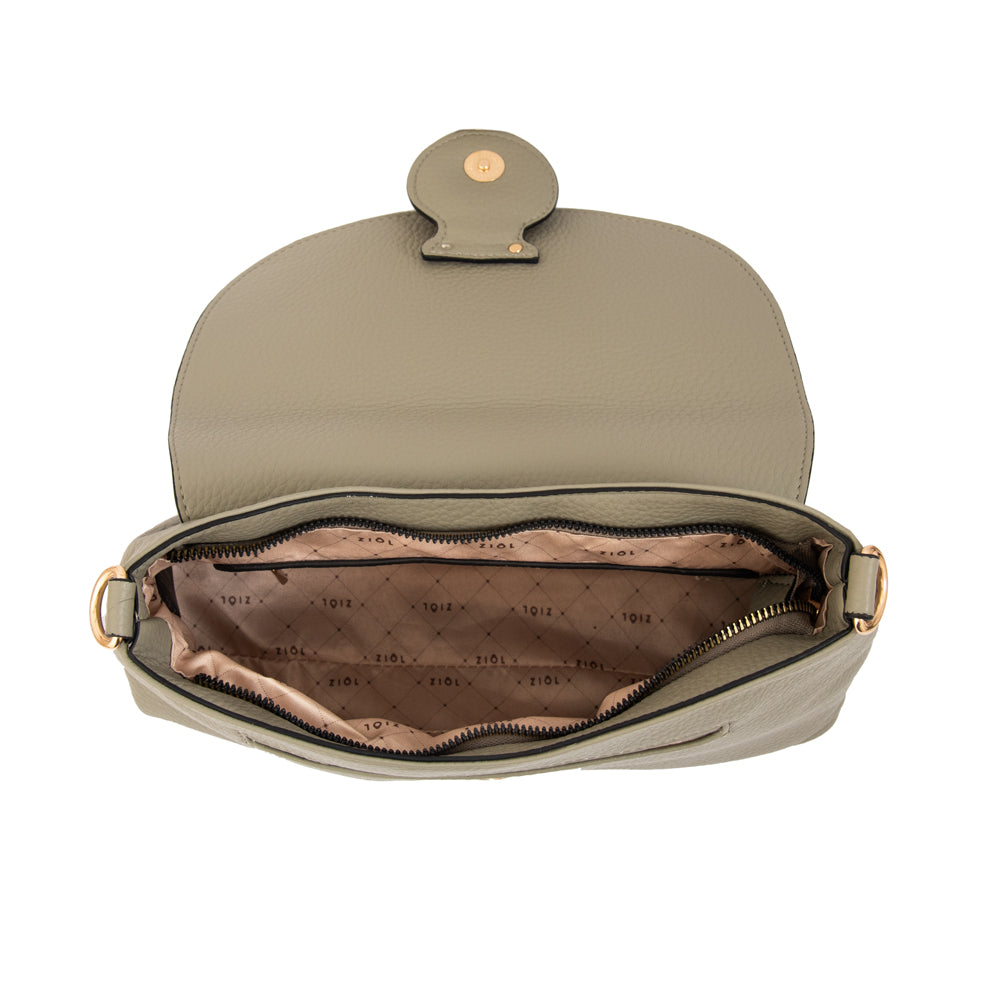 Cartera bandolera anastasia mediana gris oscuro